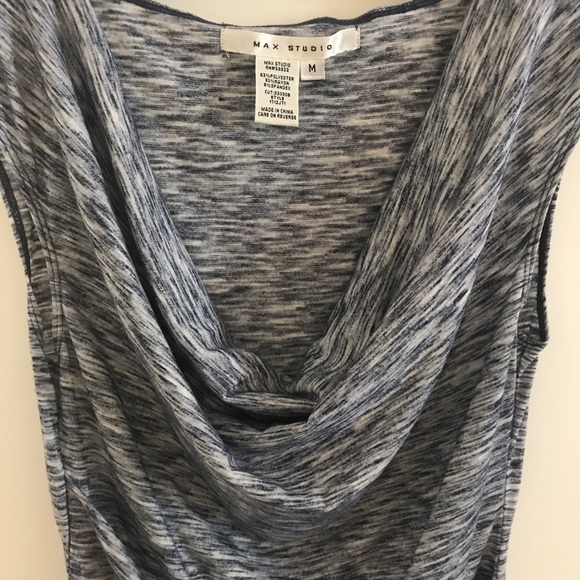 Max Studio Blue Marble Top - Picture 2 of 3